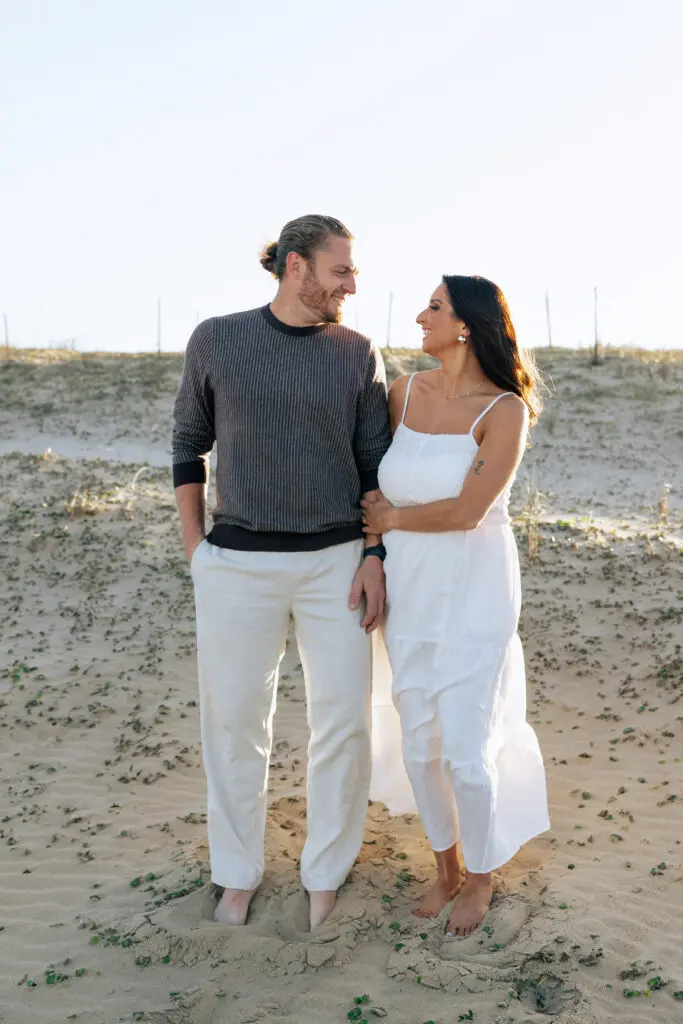 Virginia Beach engagement session of a couple in love