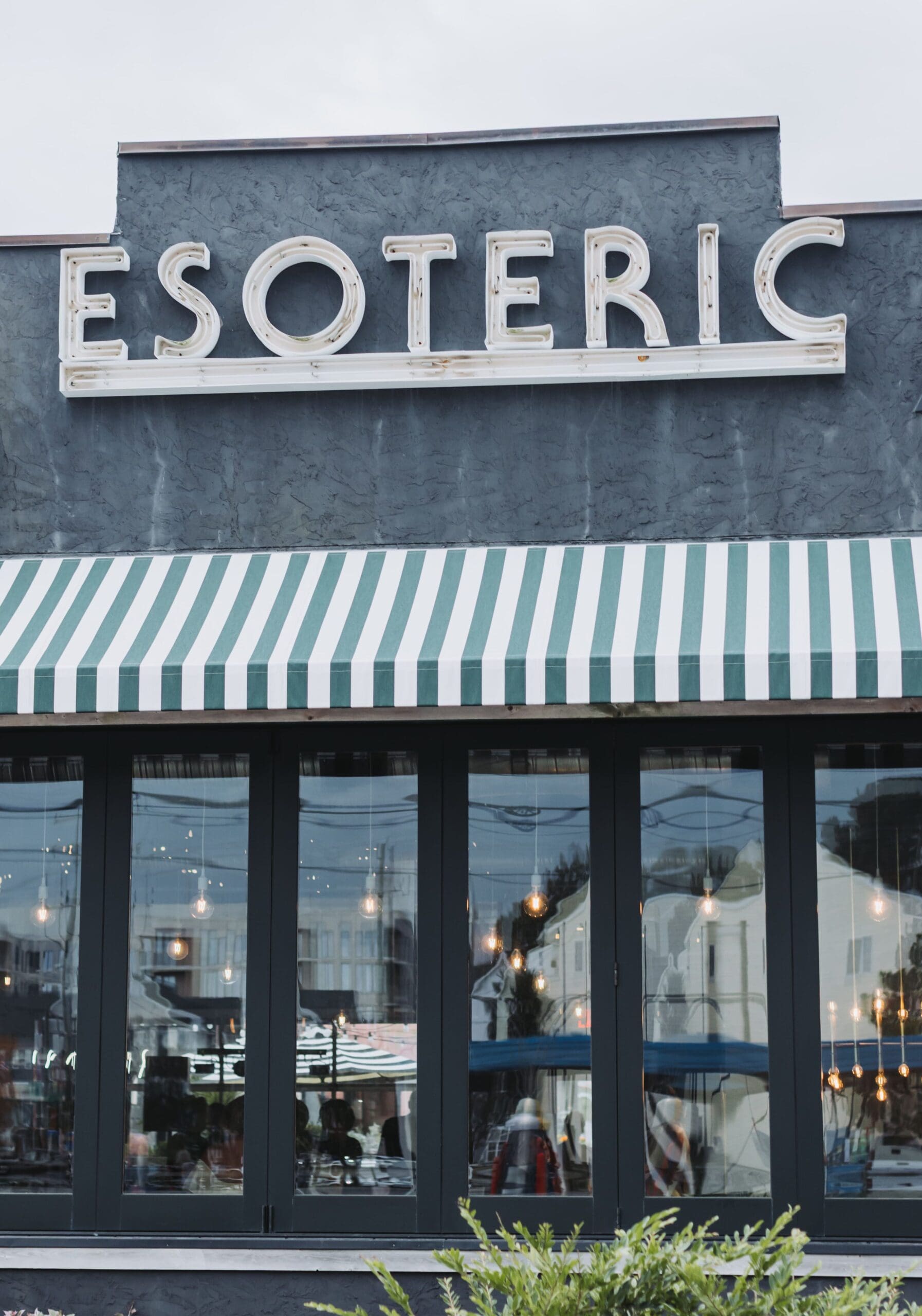 The store front of the Esoteric restaurant 