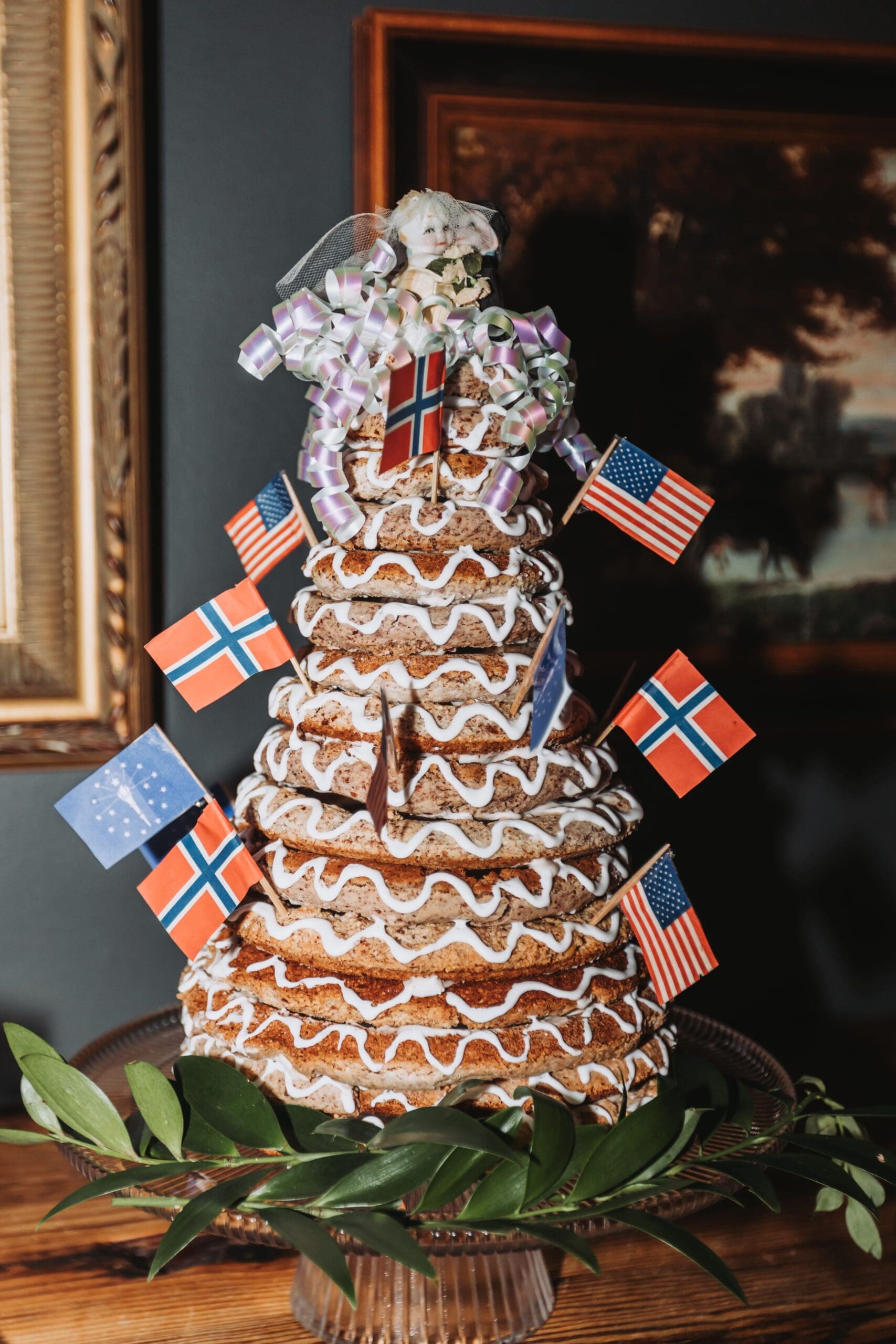 A traditional Danish Wedding Cake