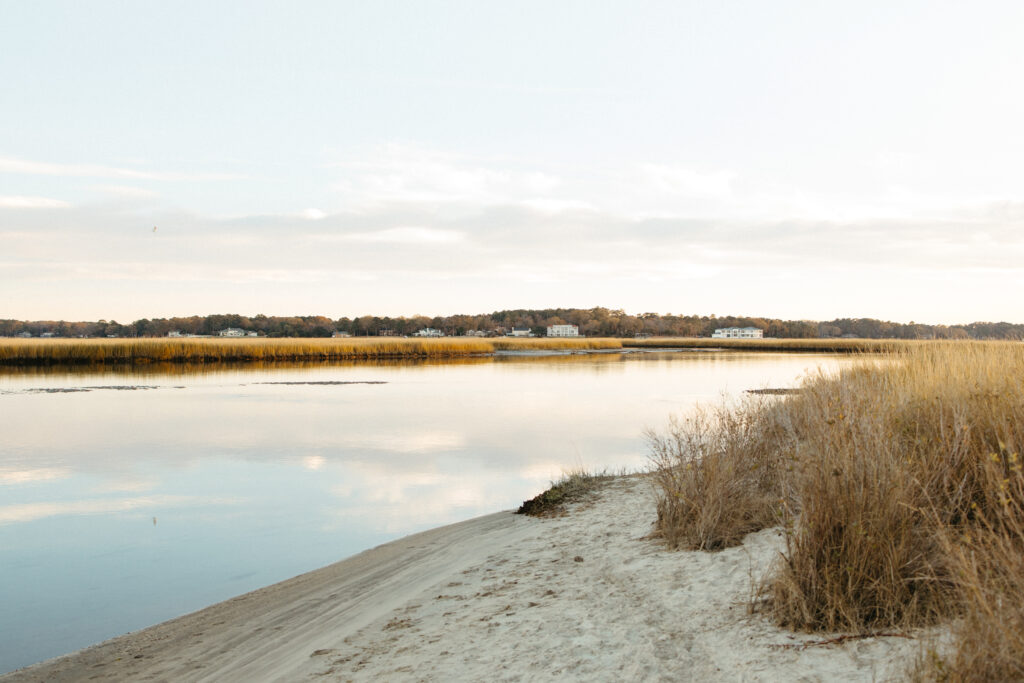 A picture at the bay during golden hour in Virginia Beach.